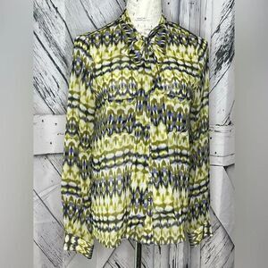 PJK Patterson J. Kincaid Bow Front Shirt M